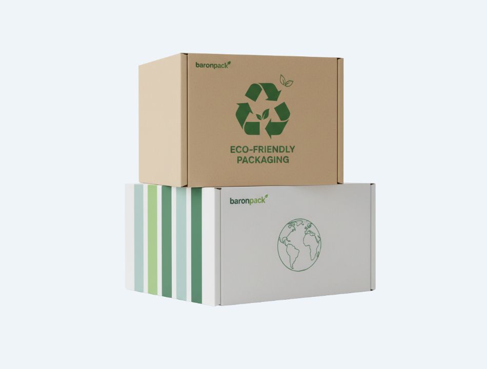 Sustainable and eco-friendly packaging materials like honeycomb cardboard.